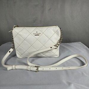 Kate Spade Emerson Place Harbor Crossbody Bag White Quilted Leather PXRU6749